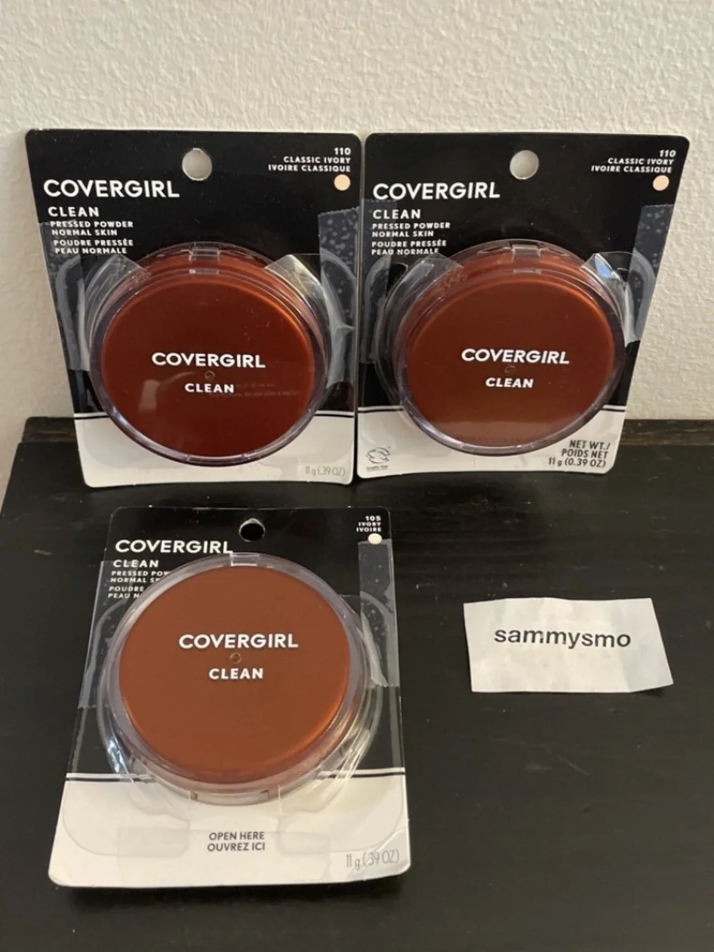 CoverGirl Clean Pressed Powder 110 Classic Ivory x3 SEE DESCRIPTION